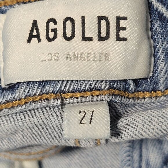 Agolde Toni Jeans Womens Size 27 Straight Leg Mid Rise Light Wash Denim Pants - Picture 4 of 6